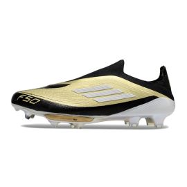 adidas F50+ Elite Messi League Laceless FG Triunfo Dorado Gold Metallic Footwear White Core Black