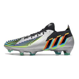 adidas Predator Edge.1 FG Soccer Cleats Silver Black Yellow