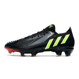 Adidas Predator Edge.1 Low FG Soccer Cleats Black Team Solar Green Solar Red