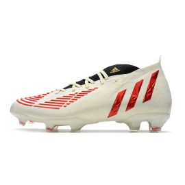 Adidas Predator Edge .1 FG Soccer Cleats Off White Vivid Red Gold Metallic