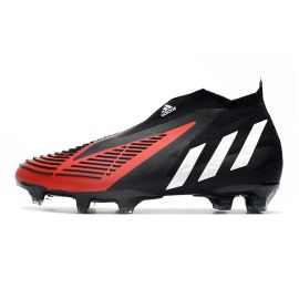 Adidas Predator Edge+ FG Soccer Cleats Black White Red