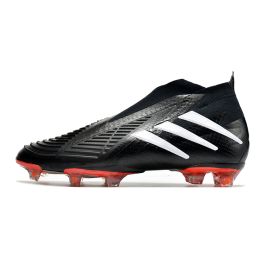 Adidas Predator Edge+ FG Soccer Cleats Black White Red