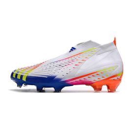 Adidas Predator Edge+ FG Soccer Cleats White Solar Yellow Power Blue