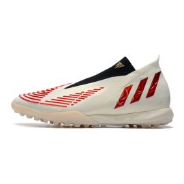 Adidas Predator Edge+ TF Soccer Cleats Off White Vivid Red Gold Metallic