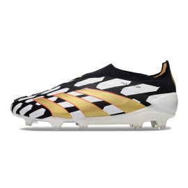 adidas Predator Elite Laceless FG Black White Gold