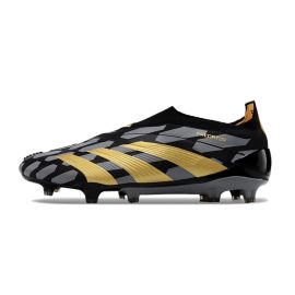 adidas Predator Elite Laceless FG Black Yellow Gray