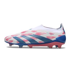 adidas Predator Elite Laceless FG Reemergence Footwear White Solar Blue Solar Pink