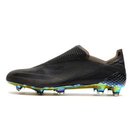 Adidas X Ghosted FG Soccer Cleats Core Black/Signal Cyan