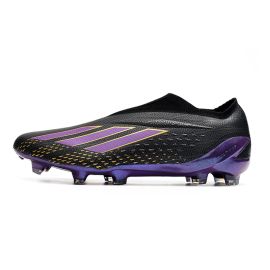 Adidas X Speedportal + FG 2022 Soccer Cleats Core Black Tribe Purple Gold Metallic