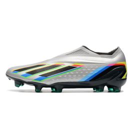 Adidas X Speedportal+ FG 2022 Soccer Cleats Silver Metallic Black Yellow