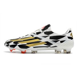 Cheap Adidas F50 Ghosted Adizero FG Soccer Cleats White Black Gold