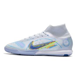 Cheap Nike Mercurial Superfly 8 Elite IC Soccer Cleats Grey Blackened Blue