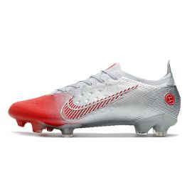 Cheap Nike Mercurial Vapor 14 Elite FG Soccer Cleats Silver Red Football