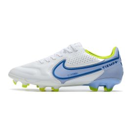 Cheap Nike Tiempo Legend 9 Elite FG Soccer Cleats White Blue Volt