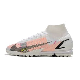 Nike Mercurial Superfly 8 Elite TF Soccer Cleats - White_Bright Crimson_Pink Blast