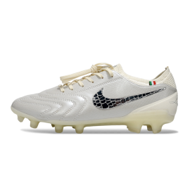 Nike Tiempo 10 Elite FG 'Luxe' Pack Clean Off-White Metallic Silver