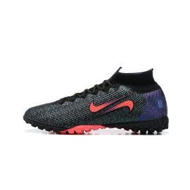 New Nike Mercurial Superfly 7 Elite TF Black/Fierce Purple/Metallic Silver