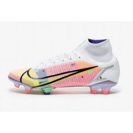 New Nike Mercurial Superfly Dragonfly VIII Elite FG White/Metallic Silver