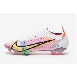 New Nike Mercurial Vapor Dragonfly 14 Elite FG - White/Metallic Silver/Dark Raisin