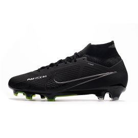 Nike Air Zoom Mercurial Superfly Elite 9 FG Soccer Cleats Black Grey White Volt