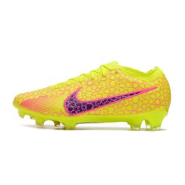 Nike Air Zoom Mercurial Vapor XV Elite FG Firm Ground Soccer Cleats Yellow Purple