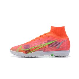 Nike Mercurial Superfly 8 Elite TF Soccer Cleats Bright Crimson/Metallic Silver