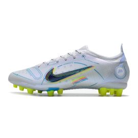 Nike Mercurial Vapor 14 Elite AG-PRO Soccer Cleats Grey Blackened Blue Light Marine