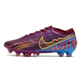Nike Mercurial Vapor 15 Elite AG-Pro KM Edition Soccer Cleats Dark Beetroot Metallic Vivid Gold