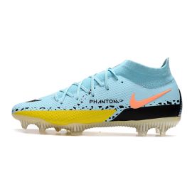 Nike Phantom GT 2 Elite DF FG Soccer Cleats Glacier Ice Black Yellow Strike