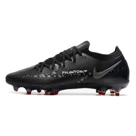 Nike Phantom GT 2 Elite FG Soccer Cleats Black Dark Smoke Grey Summit White