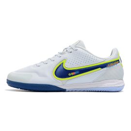 Nike React Tiempo Legend 9 Pro IC Soccer Cleats Grey Dark Marina Blue