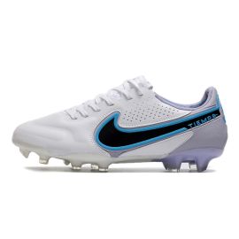 Nike Tiempo Legend 9 Elite FG Soccer Cleats White Black Blue