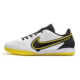 Nike Tiempo Legend IX Elite IC White Dark Smoke Grey Black Yellow Strike