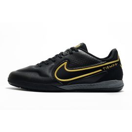 Nike Tiempo React Legend 9 Pro IC Shadow Black Metallic Dark Grey Anthracite