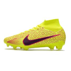 Nike Zoom Mercurial Superfly IX Elite FG Firm Ground Soccer Cleats Yellow Purple