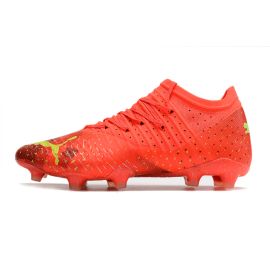 Puma Future 1.4 Fearless Pack Soccer Cleats Fiery Coral Fizzy Light Puma Black
