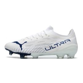 Puma Ultra 1.3 FG White Blue Soccer Cleats