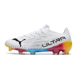 Puma Ultra 1.3 FG White Ocean Dive Black Soccer Cleats