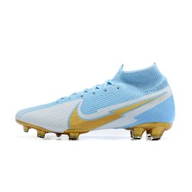 Nike Mercurial Superfly 7 Elite FG Blue White Gold