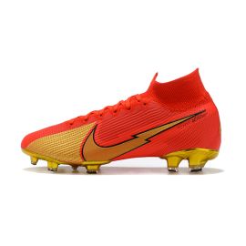 Nike Mercurial Superfly 7 Elite FG Red Gold Black