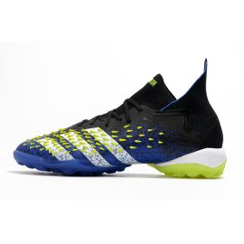 adidas Predator Freak .1 TF Soccer Cleats Blue/Core Black/White/Solar Yellow