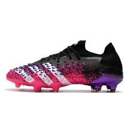 adidas Predator Freak.1 Low FG Soccer Cleats Core Black/White/Shock Pink