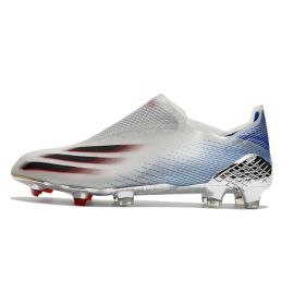 adidas X Ghosted+ FG Soccer Cleats Silver Metallic/Core Black/Shock Pink