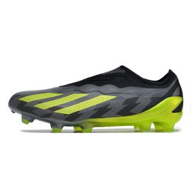 2023 adidas X Crazyfast .1 Laceless FG Black Yellow Grey Five