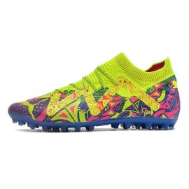 2023 PUMA Future Ultimate MG Blue Yellow Alert Luminous Pink