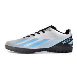 2024 Adidas X Crazyfast Messi .4 TF Silver Metallic Bliss Blue Core Black