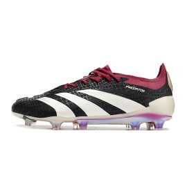 Adidas Predator + Elite FG 2024 Core Black Off White Legacy Burgundy