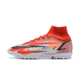 Nike Mercurial Superfly 8 Elite TF Soccer Cleats Chile Red Black  Ghost  Total Crimson