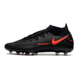 Nike Phantom GT Elite DF AG Soccer Cleats Black Chile Red Dark Smoke Grey