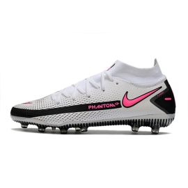 Nike Phantom GT Elite DF AG Soccer Cleats White Pink Blast Black